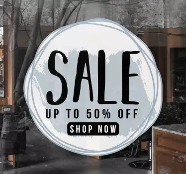 Modern Sale window decal - TenStickers