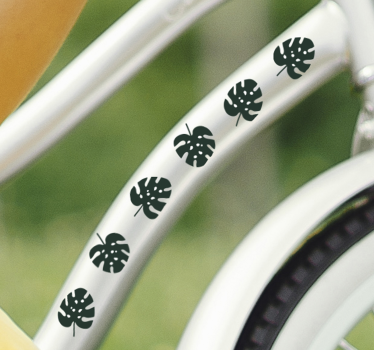 Monstera leaves Bike bike Decal - TenStickers