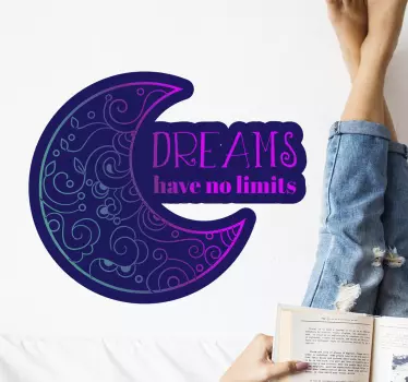 Moon quote design quote sticker - TenStickers