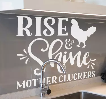 Mother Cluckers Rooster bird decal - TenStickers