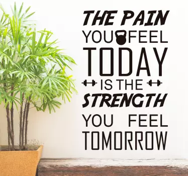 Motivational fitness sticker - TenStickers