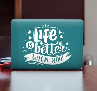 Motivational Life Statement laptop skin - TenStickers