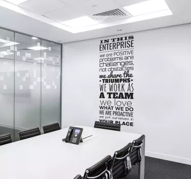 Office motivational quote wall decal - TenStickers