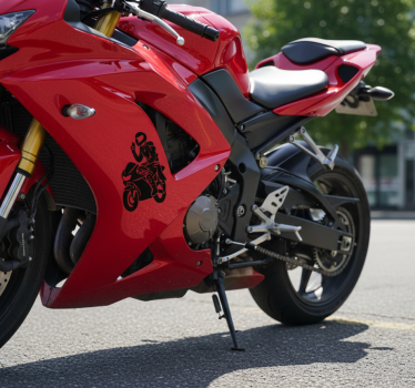 Motorbike sticker greeting moto accent - TenStickers