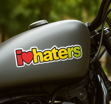 Motorbike sticker hater love - TenStickers