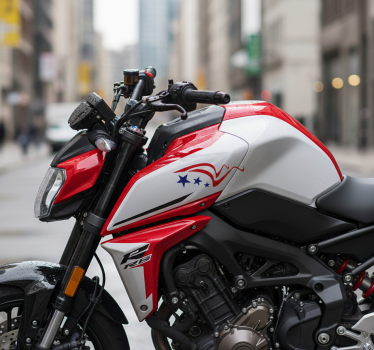 Motorbike sticker liberty fire flow - TenStickers