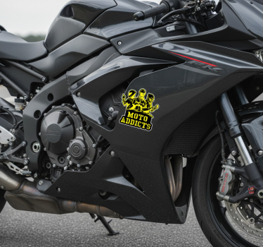 Motorbike sticker moto addicts emblem - TenStickers