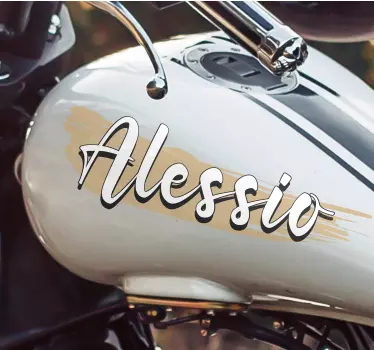 Motorbike sticker personalized name accent - TenStickers