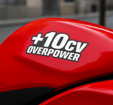 Motorbike sticker plus 10 hp - TenStickers