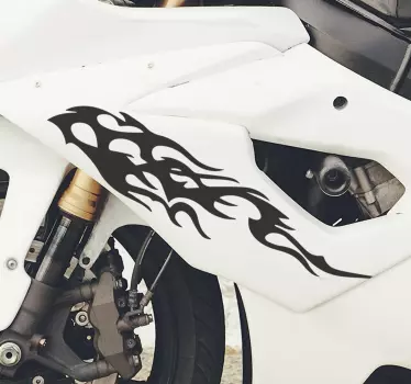 Monocolour flames motorbike stickers - TenStickers