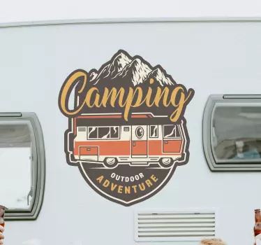 Motorhome camping adventure caravan decal - TenStickers