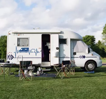 Motorhome Cardiogram  car decal - TenStickers