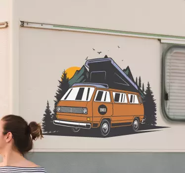 Motorhome journey badge Caravan decals - TenStickers