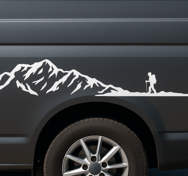 Mountain hiking side caravan decal - TenStickers