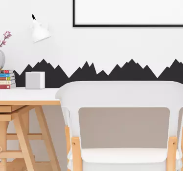 Mountain relief  border sticker - TenStickers
