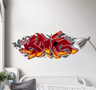 Mural 3D graffiti sticker bundle - TenStickers