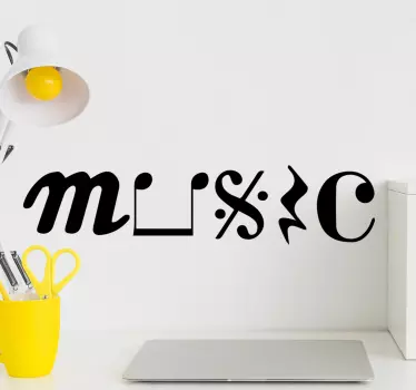 Music in symbols musical decal - TenStickers