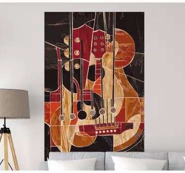 Music sticker colorful guitar blend - TenStickers