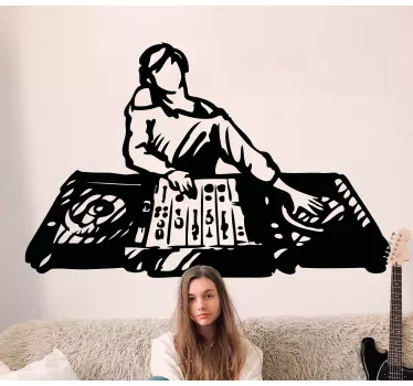 Music sticker dj mixing session - TenStickers