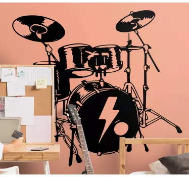 Music sticker drum set design - TenStickers