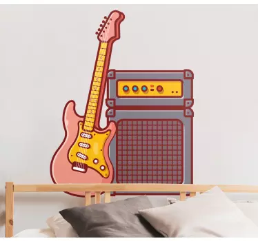 Music sticker electric guitar amplifier - TenStickers