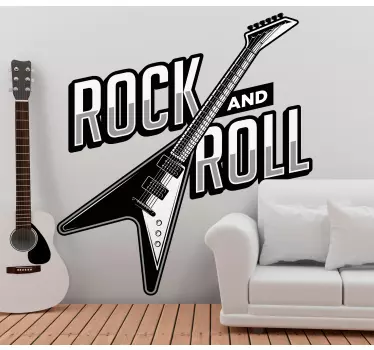 Music sticker electric guitar design - TenStickers