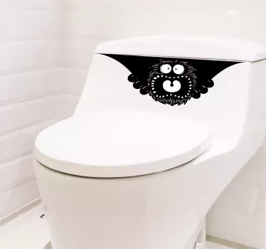 Music sticker funny monster face - TenStickers