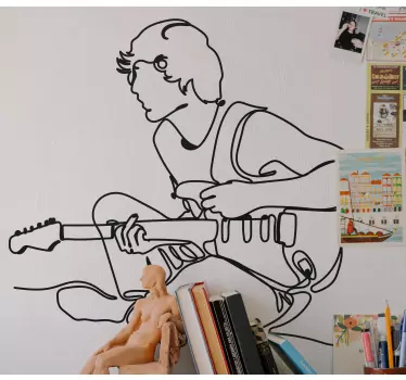 Music sticker guitarist playing live - TenStickers