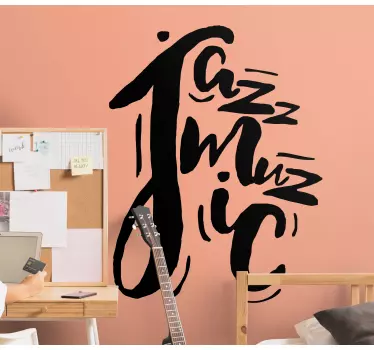 Music sticker jazz typography - TenStickers