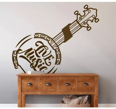 Music sticker live music banjo - TenStickers