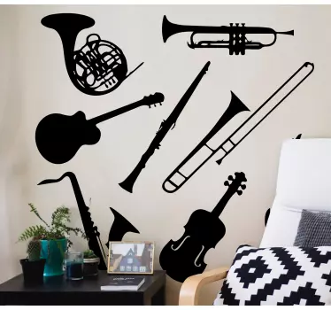 Music sticker musical instrument set - TenStickers