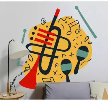 Music sticker musical instruments collection - TenStickers