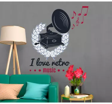 Music sticker retro music player - TenStickers