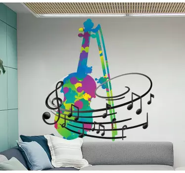 Music sticker vibrant melody icons - TenStickers