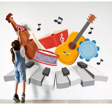 Musical instruments design Kids Bedroom Wall Sticker - TenStickers