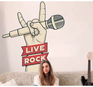 Musical wall sticker live performance gesture - TenStickers