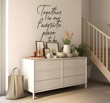 My favorite place quote door entrance sticker - TenStickers
