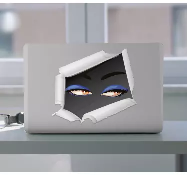 Mysterious gaze laptop skin - TenStickers