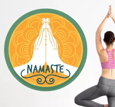 Namaste Orange  wall decor - TenStickers