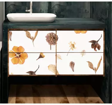 Natural dried flower pattern decals for furniture - TenStickers