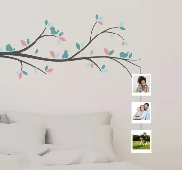 Nature wall sticker birds on branches - TenStickers