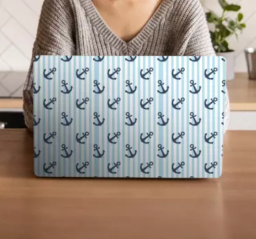 Nautical Anchor Symbol laptop skin - TenStickers