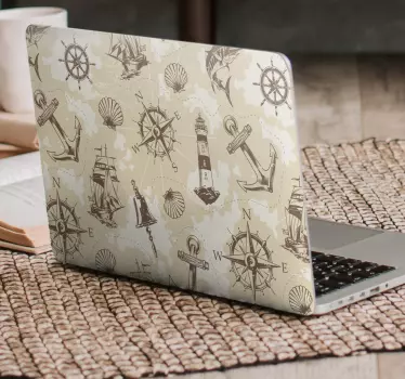 Nautical theme design laptop skin - TenStickers