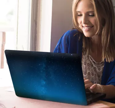 Nebula starry laptop sticker - TenStickers