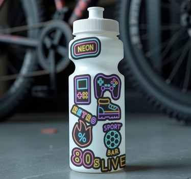 Neon set bike sticker - TenStickers