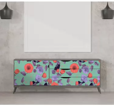 Neon purple design decals for furniture - TenStickers