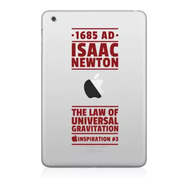 Newton´s Law of Gravity iPad Sticker - TenStickers