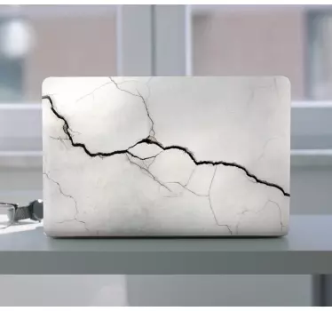 Nice grey cracks background laptop stickers - TenStickers