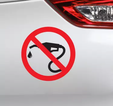 No Petrol Sign Sticker - TenStickers