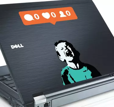 Nobody Likes Me Banksy Laptop Sticker - TenStickers